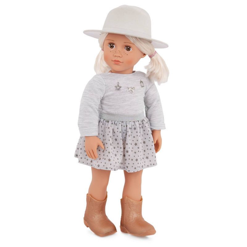 slide 3 of 4, Our Generation Abigale 18'' Fashion Doll Brim Hat & Country Outfit with Sweater Charms, 1 ct