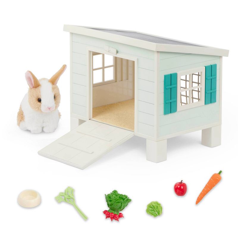 slide 6 of 7, Our Generation Bunny Hutch House & Pet Rabbit Plush Accessory Set for 18'' Dolls, 1 ct