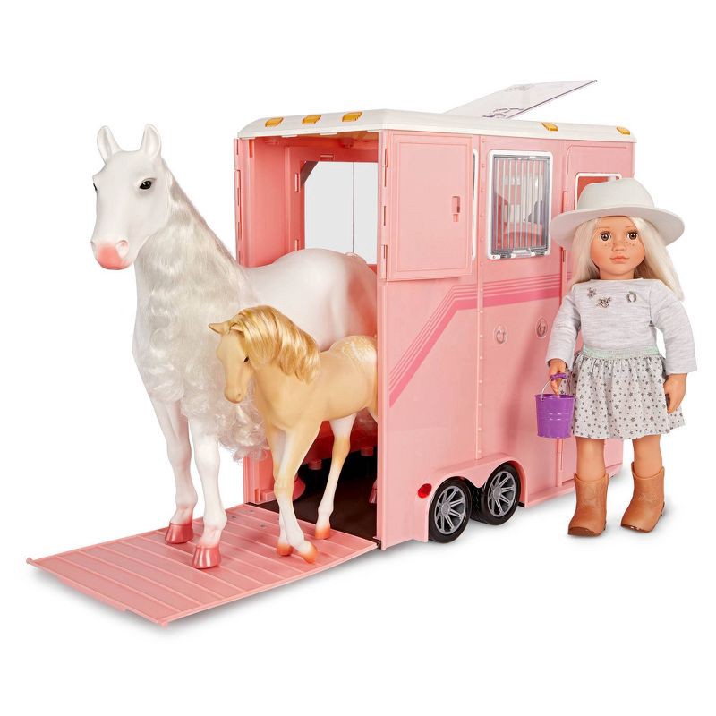 slide 3 of 7, Our Generation Mane to Travel Horse Trailer Accessory Set for 18'' Dolls, 1 ct