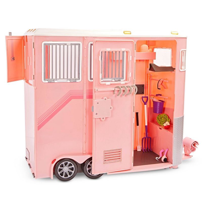 slide 5 of 7, Our Generation Mane to Travel Horse Trailer Accessory Set for 18'' Dolls, 1 ct