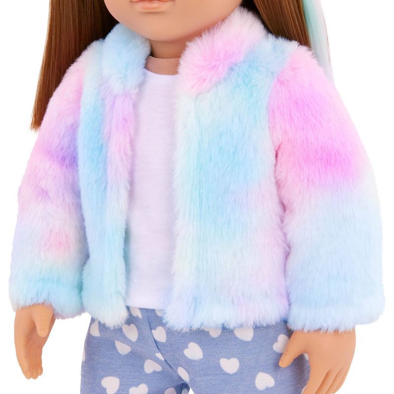 slide 5 of 8, Our Generation Skylar & Bow Matching 18'' Doll & Pet Rainbow Puppy Set, 1 ct