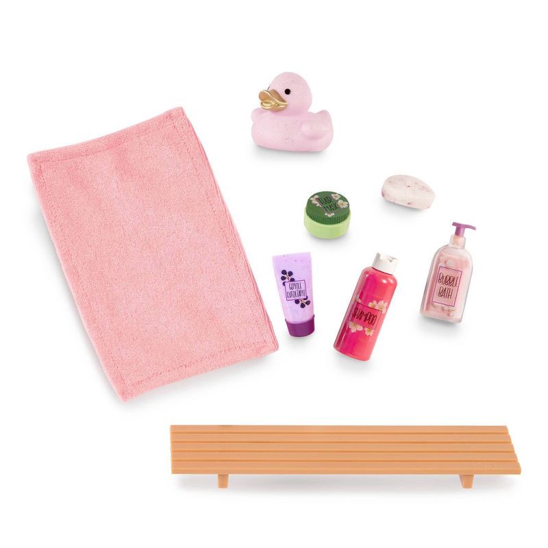 slide 6 of 7, Our Generation Bubbly Bathtime Bathtub with Water Sounds Dollhouse Accessory Set for 18'' Dolls, 1 ct