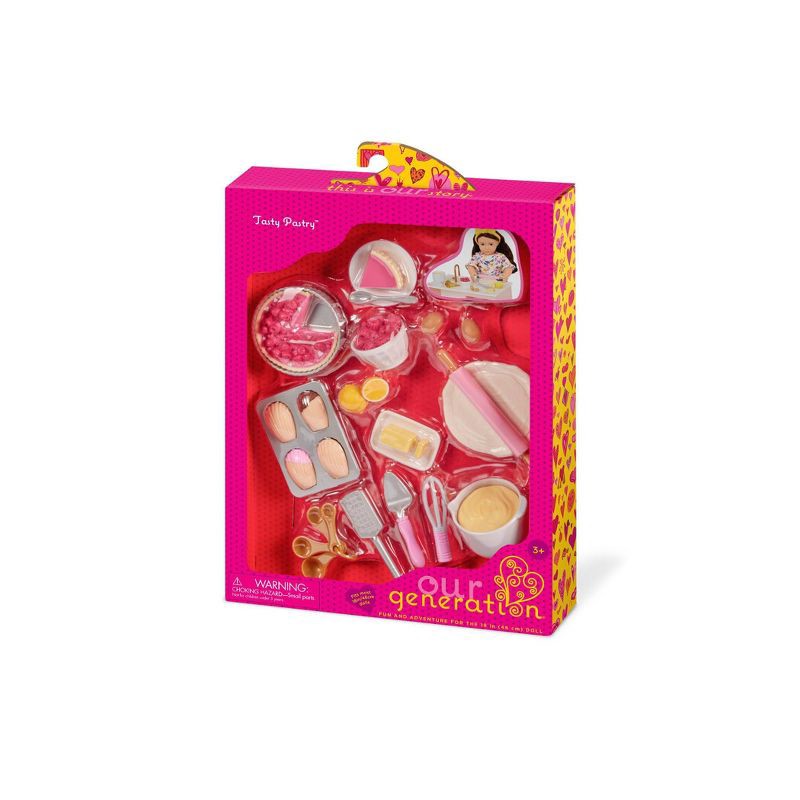 slide 6 of 6, Our Generation Tasty Pastry Dessert Play Food Baking Accessory Set for 18'' Dolls, 1 ct