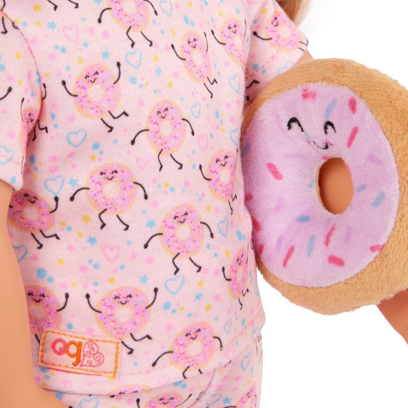 slide 4 of 4, Our Generation Dreaming of Donuts Pink Pajama Outfit & Accessories for 18'' Dolls, 1 ct