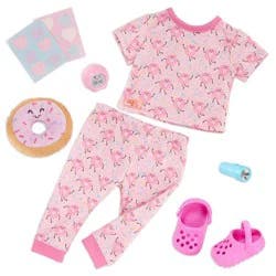 Our Generation Dreaming of Donuts Pink Pajama Outfit & Accessories for 18'' Dolls