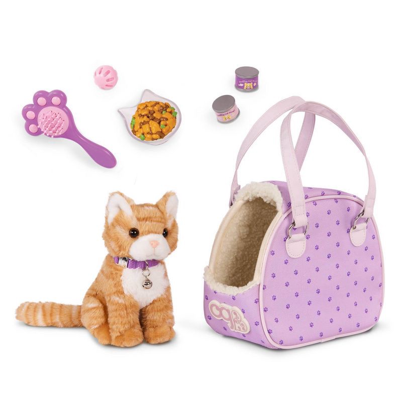 slide 1 of 5, Our Generation Hop in Cat Carrier & Pet Plush Kitten Accessory Set for 18'' Dolls, 1 ct
