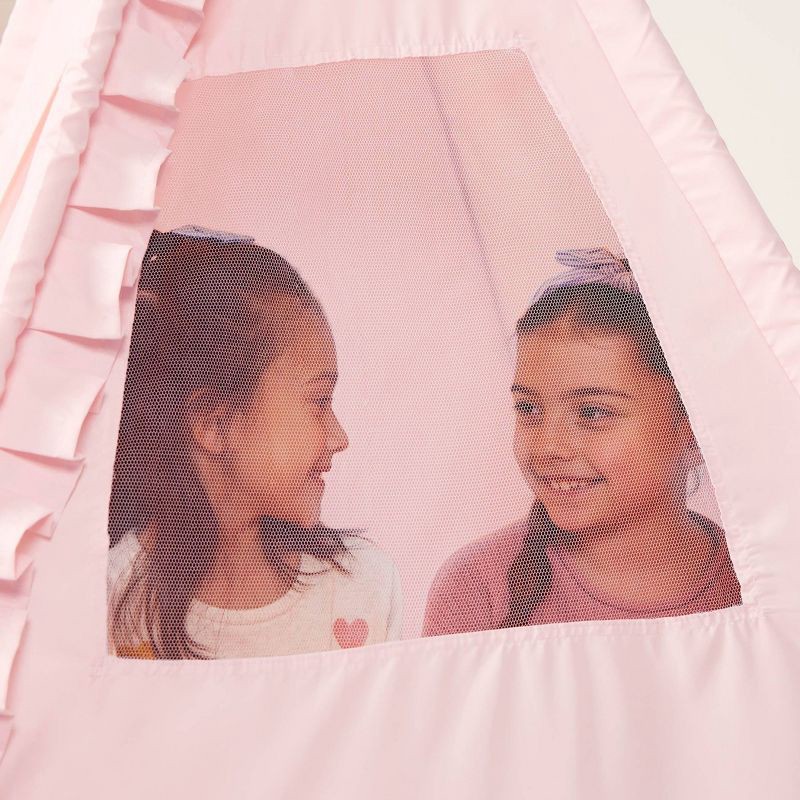 slide 3 of 8, Our Generation Suite Retreat Pink Kids' Play Tent with Globe String Lights & Pillow, 1 ct