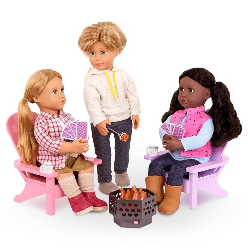 slide 2 of 6, Our Generation Adirondack Chairs Outdoor Furniture Dollhouse Accessory Set for 18'' Dolls, 1 ct