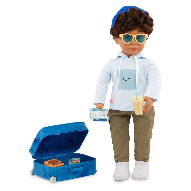 slide 2 of 4, Our Generation Milo 18'' Boy Doll Luggage & Travel Accessories Set, 1 ct