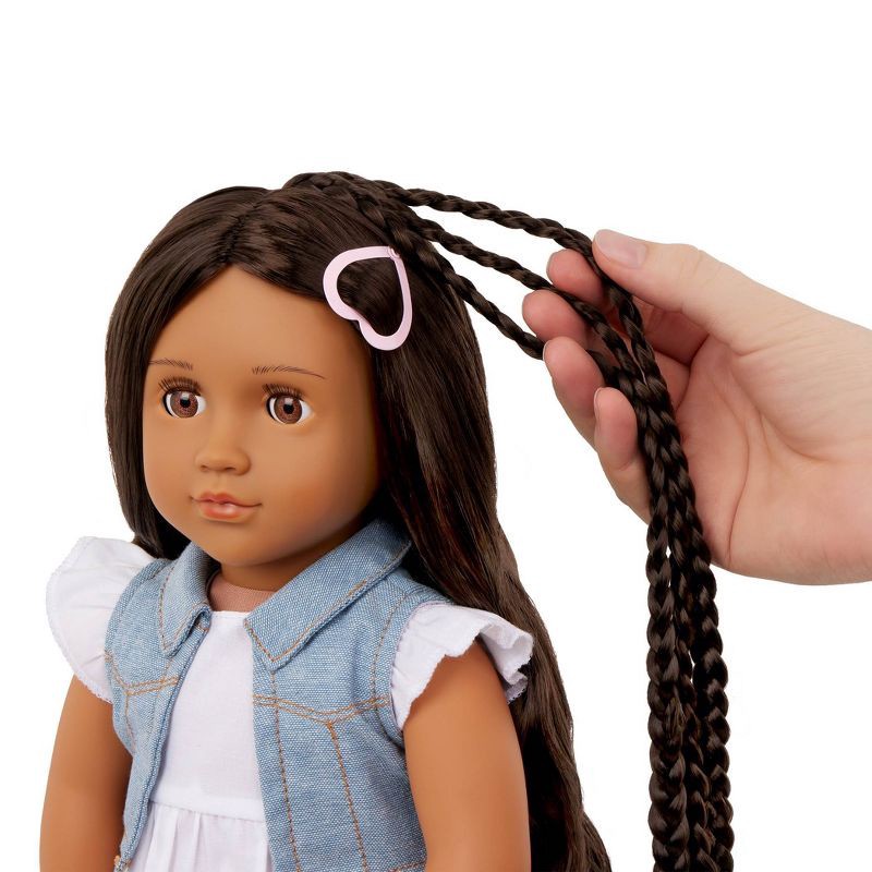 slide 2 of 10, Our Generation Perla 18'' Hair Grow Doll & Styling Accessories Set, 1 ct