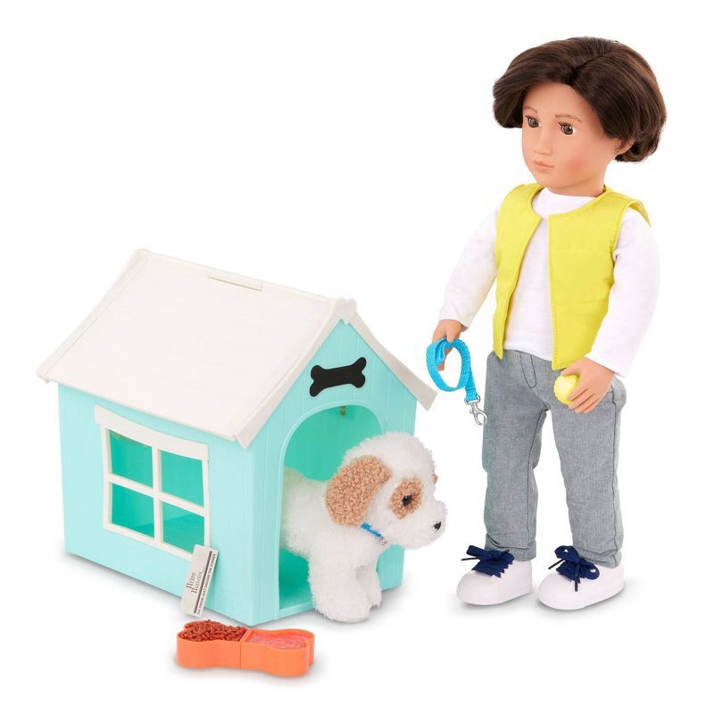 slide 2 of 5, Our Generation Puppy Place Pet Dog Plush & Dog House Accessory Set for 18'' Dolls, 1 ct