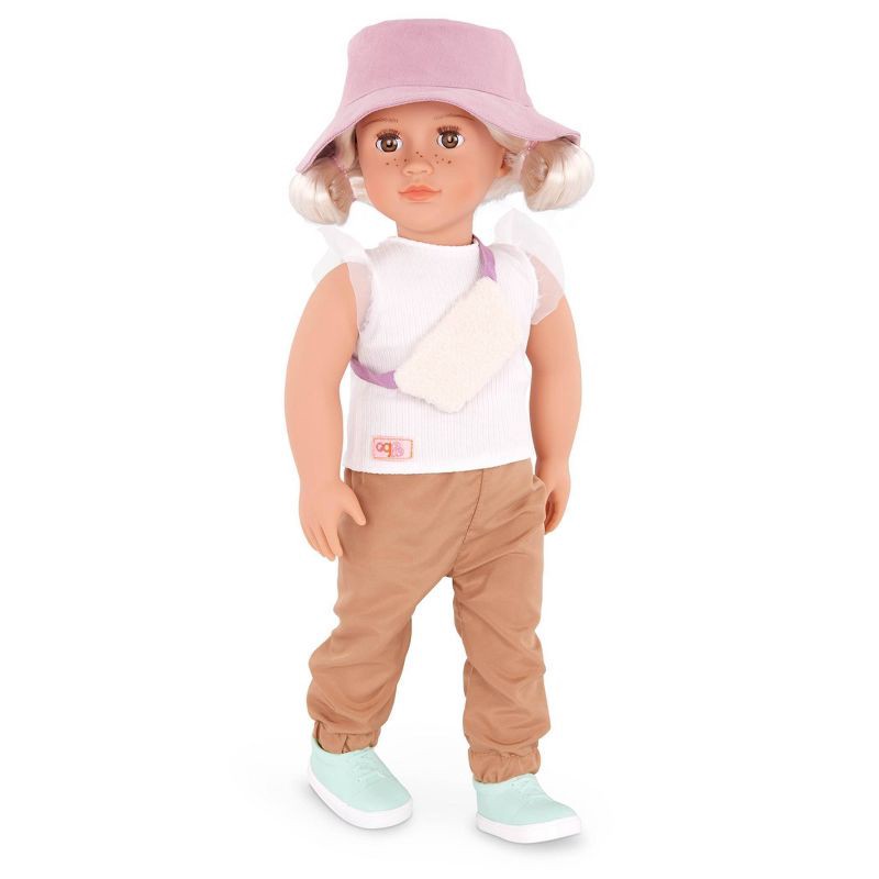 slide 2 of 4, Our Generation Ready to Roam Bucket Hat & Crossbody Bag Outfit for 18'' Dolls, 1 ct