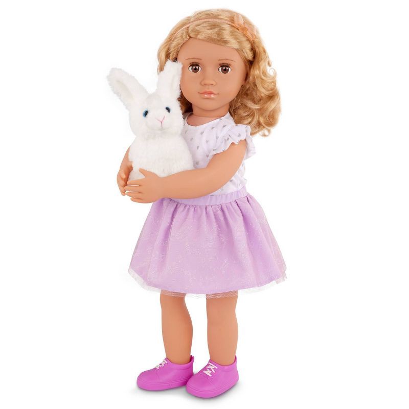 slide 3 of 9, Our Generation Tabby Posable 18'' Doll with Pet Bunny Plush & Storybook Set, 1 ct