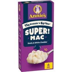 Annie's Organic Super Mac Shells & White Cheddar Mac and Cheese - 6oz