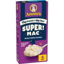 Annie's Organic Super Mac Shells & White Cheddar Mac and Cheese - 6oz