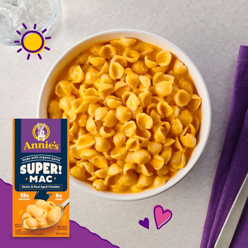 slide 3 of 7, Annie's Organic Super Mac Shells & Real Aged Cheddar - 6oz, 6 oz