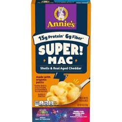 Annie's Organic Super Mac Shells & Real Aged Cheddar - 6oz