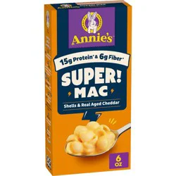 Annie's Organic Super Mac Shells & Real Aged Cheddar - 6oz