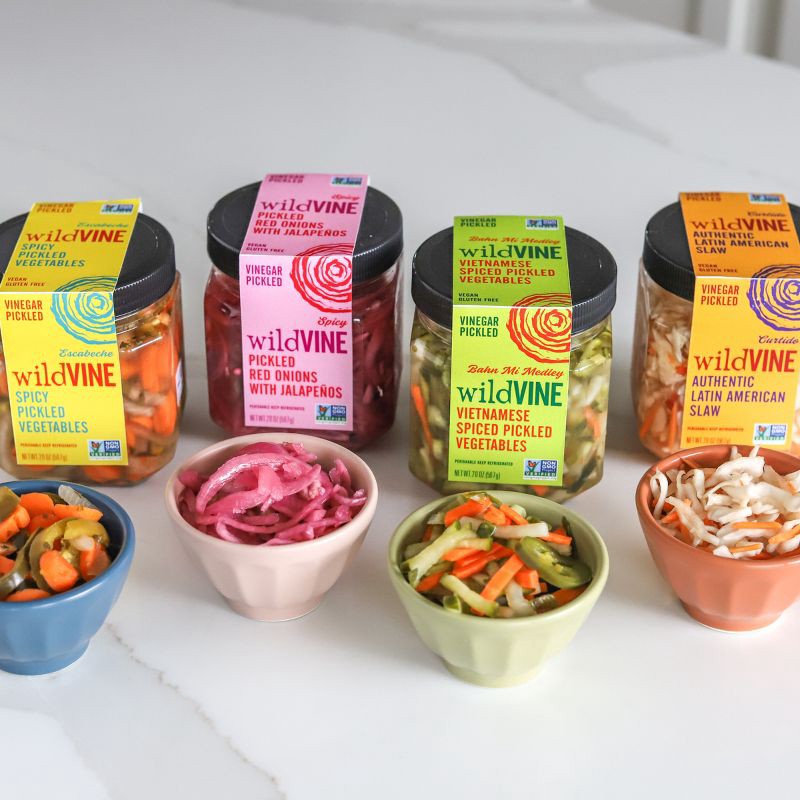 slide 5 of 6, wildbrine WildVINE Banh Mi Medley Vietnamese Spiced Pickled Vegetables - 20oz, 20 oz