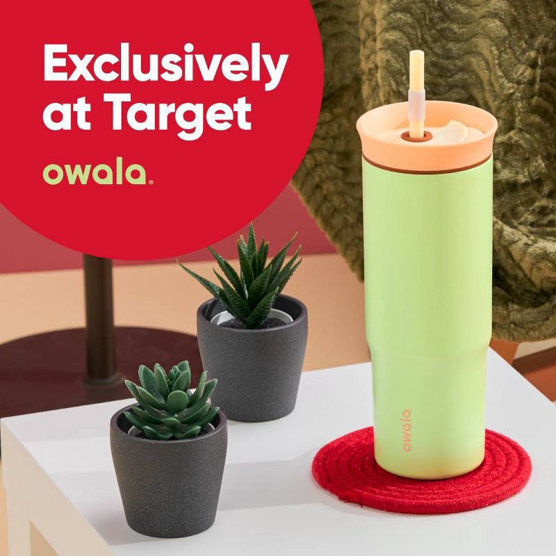 slide 5 of 9, Owala 24oz Stainless Steel Straw Tumbler - Lime Light, 24 oz