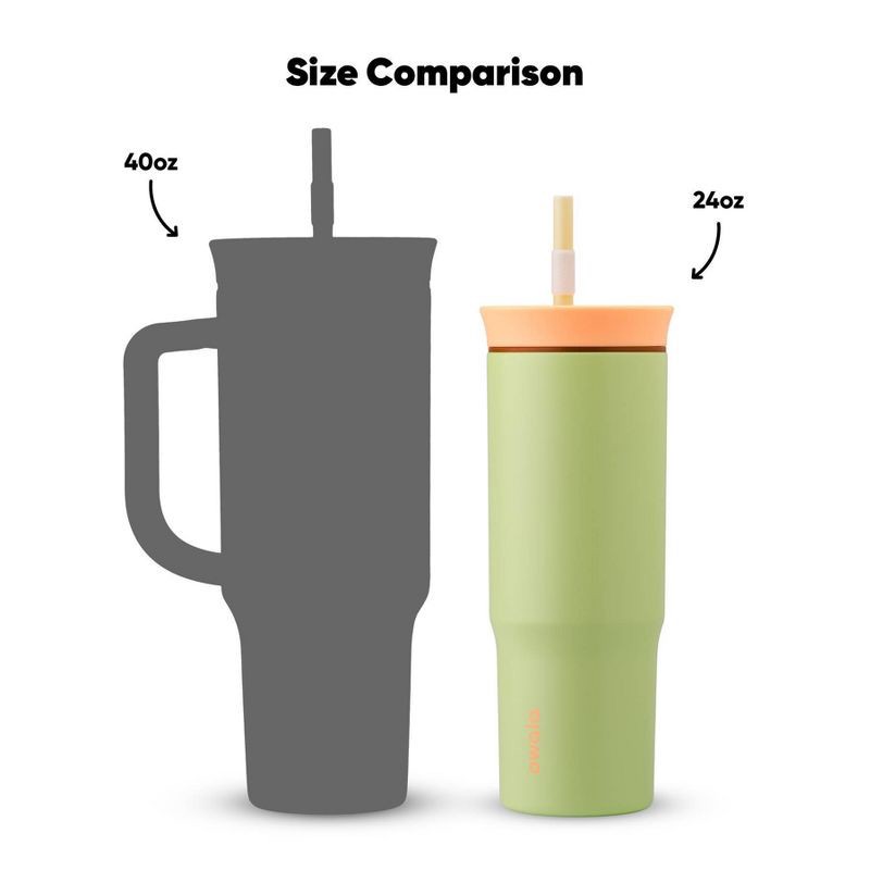 slide 7 of 9, Owala 24oz Stainless Steel Straw Tumbler - Lime Light, 24 oz