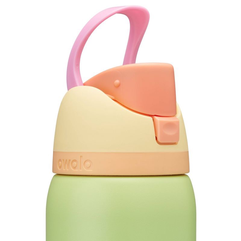 slide 4 of 4, Owala 32oz FreeSip Stainless Steel Water Bottle - Lime Light: Insulated, Leakproof, 32 oz