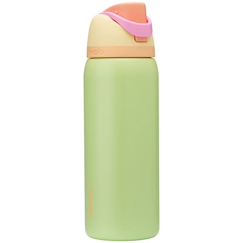 slide 1 of 4, Owala 32oz FreeSip Stainless Steel Water Bottle - Lime Light: Insulated, Leakproof, 32 oz