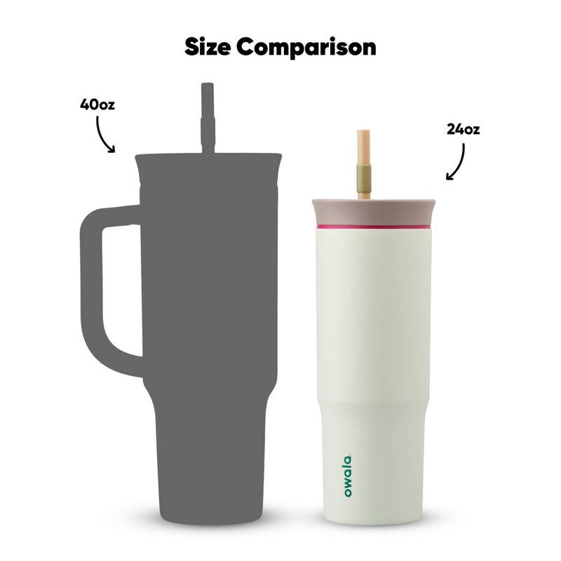 slide 7 of 9, Owala 24oz Stainless Steel Straw Tumbler - Alpine Sport, 24 oz
