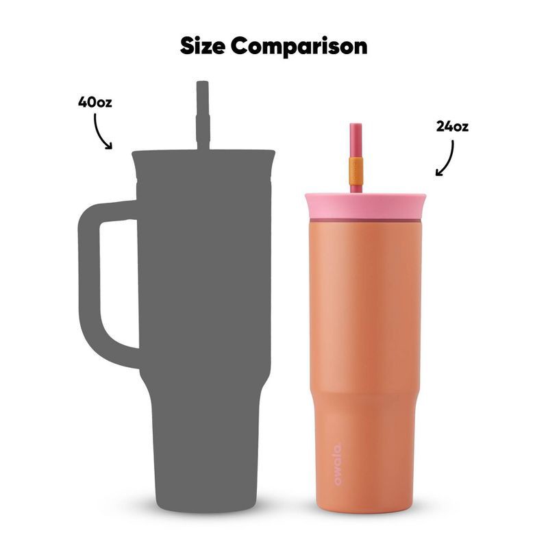 slide 8 of 9, Owala 24oz Stainless Steel Straw Tumbler - Tangy Tango, 24 oz