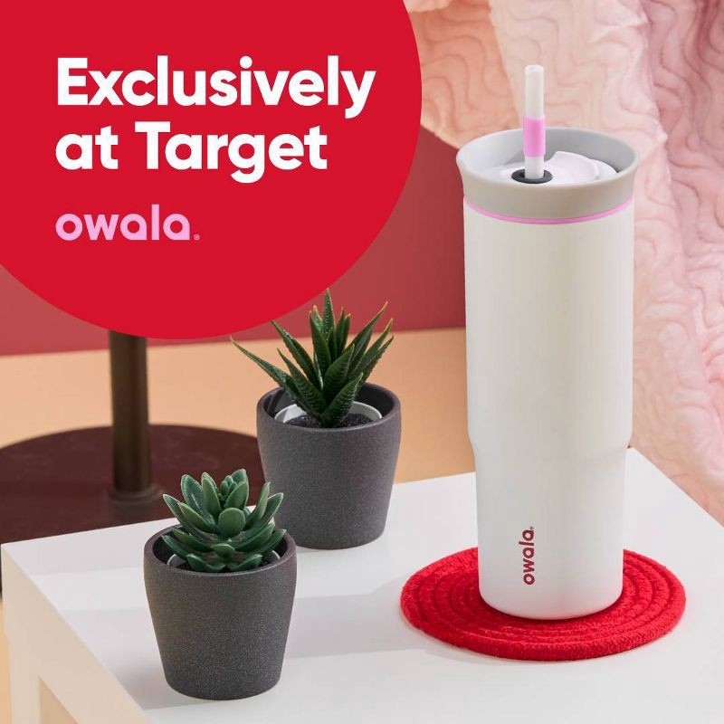 slide 5 of 9, Owala 24oz Stainless Steel Straw Tumbler - Sleek, 24 oz