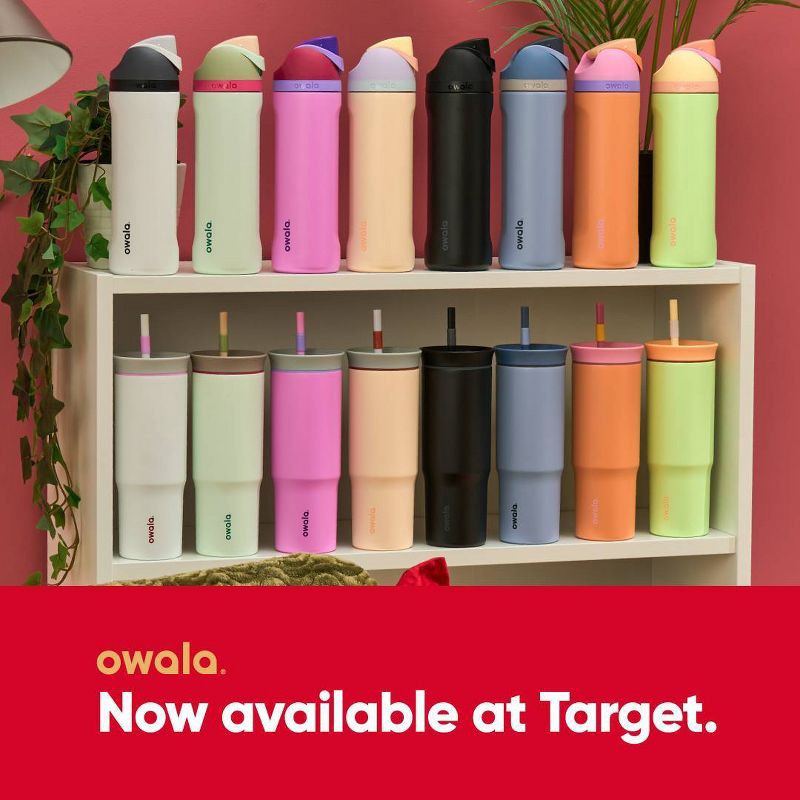 slide 6 of 9, Owala 24oz Stainless Steel Straw Tumbler - Very Very Dark, 24 oz