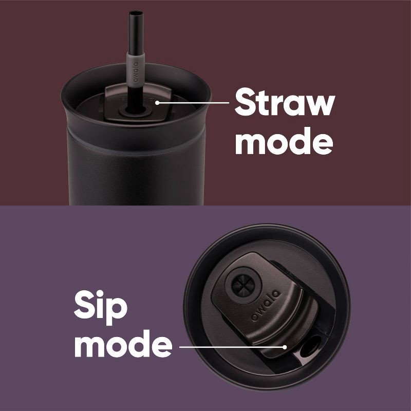 slide 8 of 9, Owala 24oz Stainless Steel Straw Tumbler - Very Very Dark, 24 oz