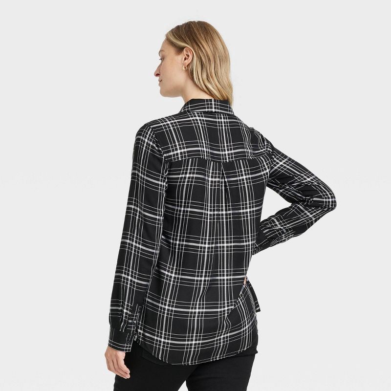 Long Sleeve Casual Woven Maternity Shirt - Isabel Maternity by