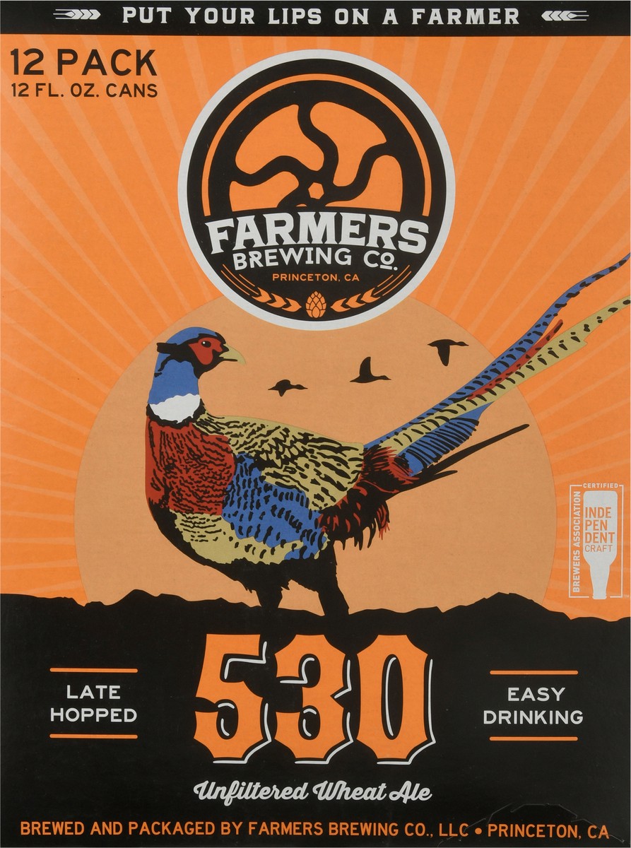 slide 12 of 12, Farmers Brewing Co. 530 Unfiltered Wheat Ale Beer 12-12 fl oz Cans, 12 ct