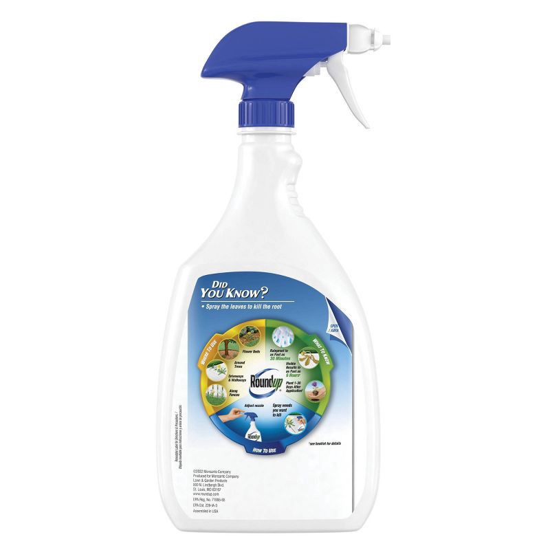 slide 2 of 16, Roundup Weed & Grass Killer RTU Trigger Herbicide 24oz, 24 oz