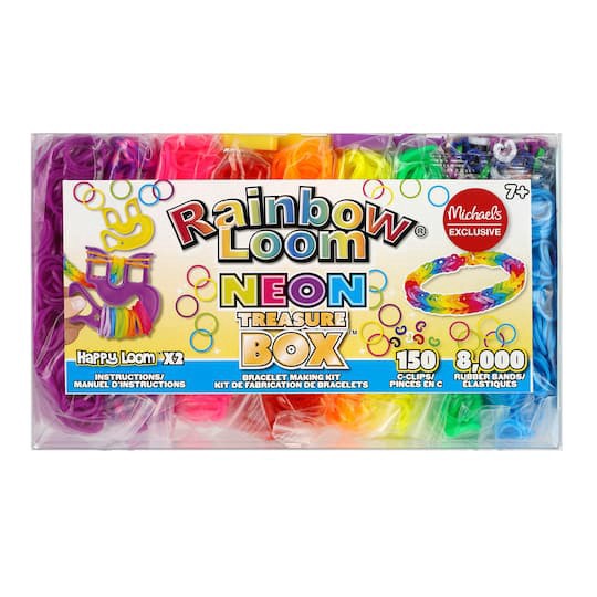 slide 1 of 4, Rainbow Loom Neon Treasure Box Bracelet Making Kit, 1 ct