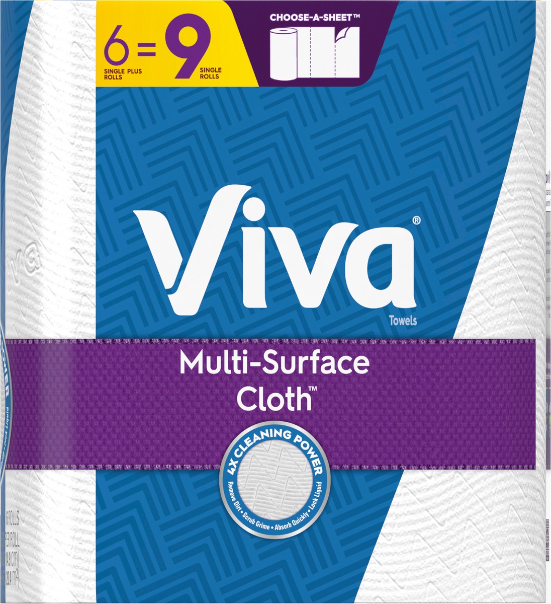 slide 11 of 12, Viva Multi-Surface Cloth Paper Towels, 6 Big Rolls, 83 Sheets Per Roll, 6 ct