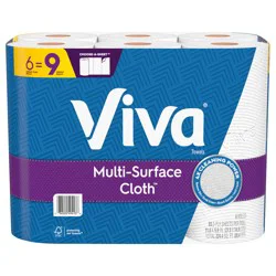 Viva Multi-Surface Cloth Paper Towels, 6 Big Rolls, 83 Sheets Per Roll