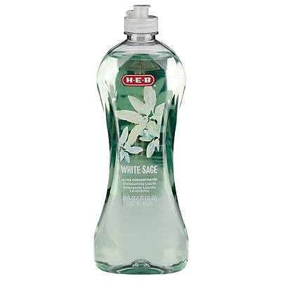 slide 1 of 1, H-E-B White Sage Liquid Dish Soap, 22 oz