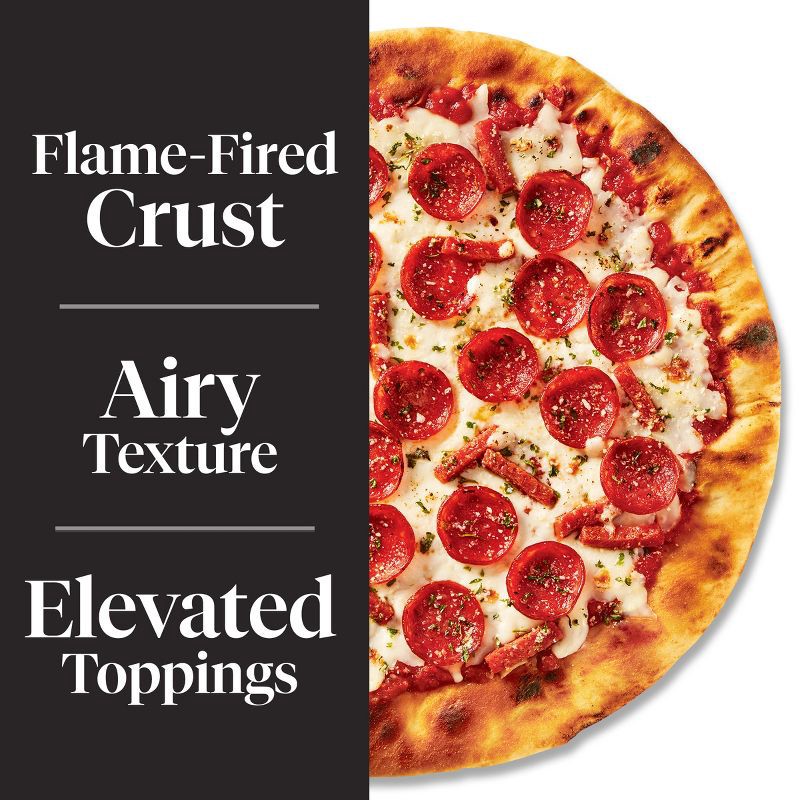 slide 3 of 9, HEARTH & FIRE Premium Frozen Pizza The Pepperoni - 19.9oz, 19.9 oz