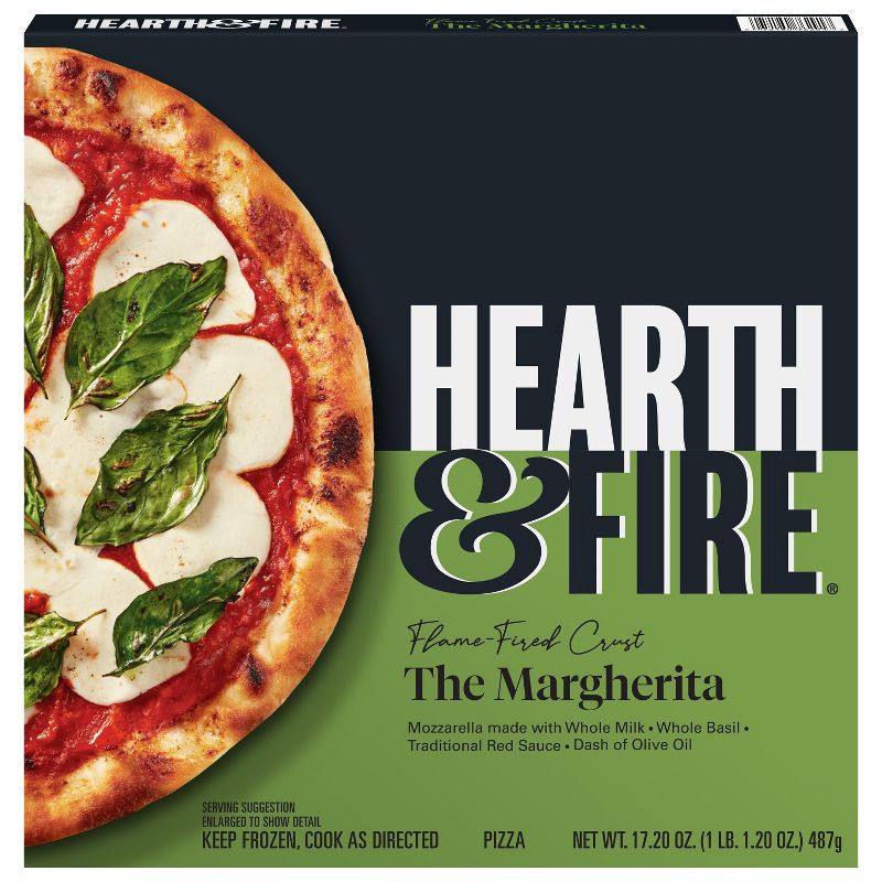 slide 1 of 9, HEARTH & FIRE Premium Frozen Pizza The Margherita - 17.2oz, 17.2 oz