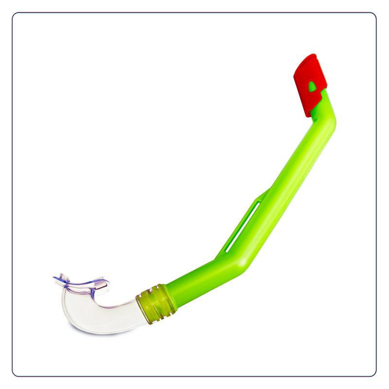 slide 4 of 4, Aqua Leisure BIG ISLAND Kids' Snorkel Mask Combo - Yellow: PVC, Latex-Free, Adjustable Strap, 1 ct