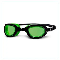 Aqua Leisure NEWT Kids' Swim Goggles - Black/Green: PVC, Adjustable, Latex-Free