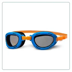 Aqua Leisure NEWT Kids' Swim Goggles - Blue/Smoke: Polycarbonate Lens, Adjustable, PVC