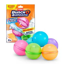 Bunch O Balloons Reusable Water Balloons - 6pk: Silicone Pool Games for Ages 3+