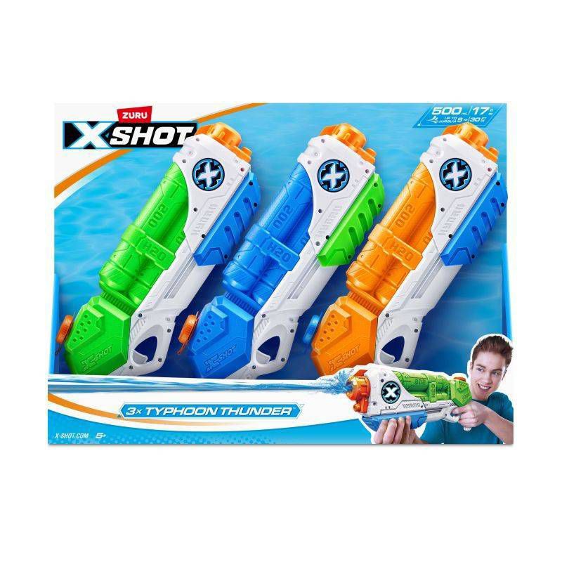 slide 1 of 9, XSHOT Water Typhoon Thunder Toy Water Blaster - 3 pack by ZURU: For Kids Ages 5+, 3 ct
