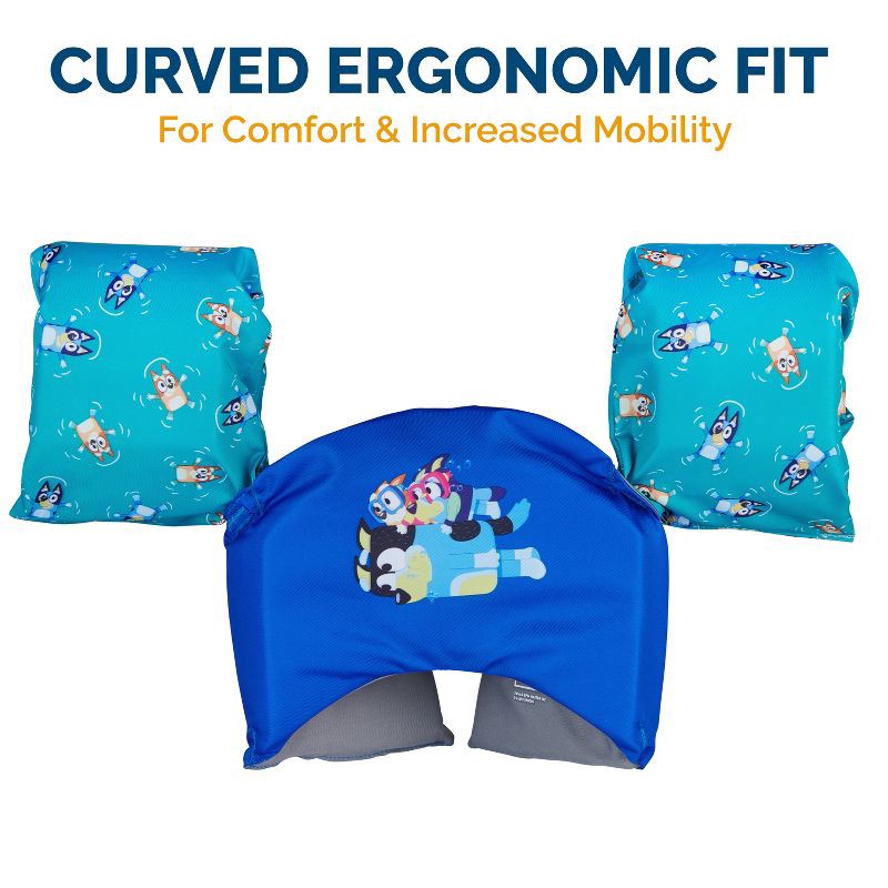 slide 4 of 7, Swimways Bluey Swim Trainer Life Jacket: Buckle Closure & Polyethylene Material, 1 ct
