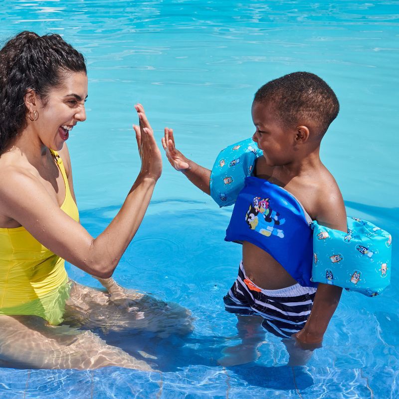 slide 6 of 7, Swimways Bluey Swim Trainer Life Jacket: Buckle Closure & Polyethylene Material, 1 ct