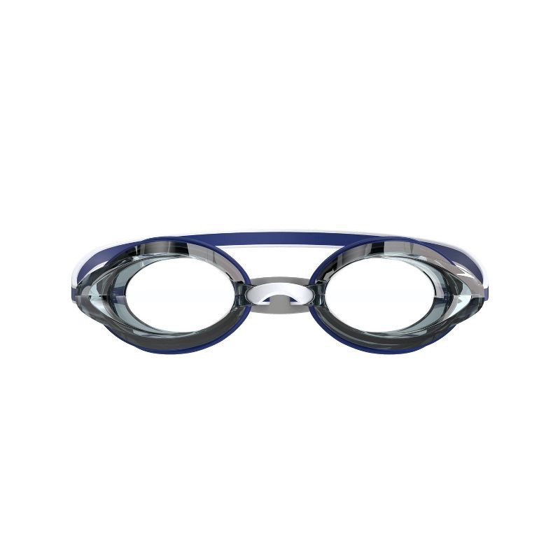slide 2 of 4, Speedo Adult Record Breaker Swim Goggles - Silver: Anti-Fog Lens, Adjustable Strap, 1 ct