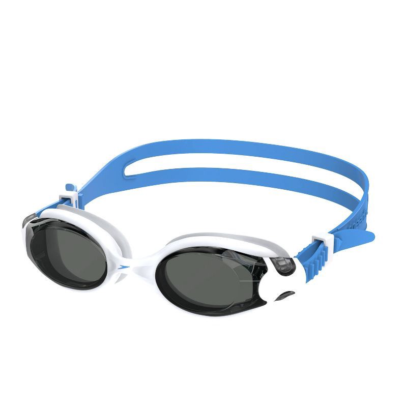 slide 1 of 4, Speedo Adult Hydrofusion Pro Swim Goggles - White/Blue, 1 ct